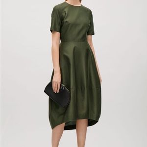 COS Silk Green Cocoon Dress (4/34/XS)